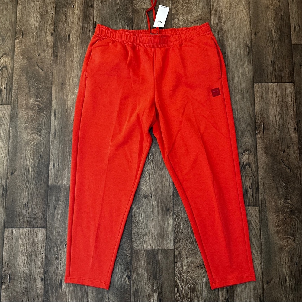 Puma Logomania Sport Sweatpants Women’s Size XXL Red Fire